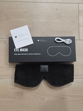 Hotel Collection Blackout Wireless Sleep Mask with Built-In Headphones